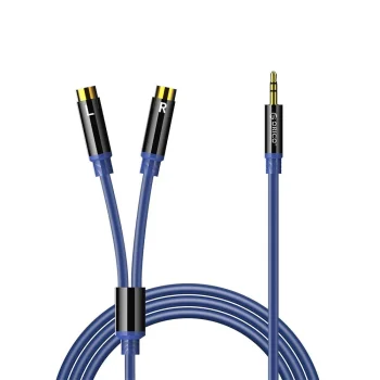 Audio cable Orico AXRF 3.5 mm mini jack to 2x RCA female, 1.5 m, blue