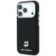 Karl Lagerfeld Grained Choupette Head Metal MagSafe Case for iPhone 17 Pro / 18 Pro - Black
