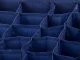 Underwear and Socks Drawer Organizer, 20 Compartments, Navy Blue