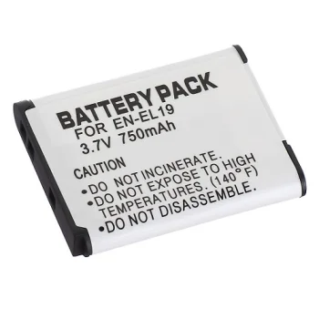 Extra Digital EN-EL19 Camera Battery for Nikon Coolpix, 3.7V 750mAh