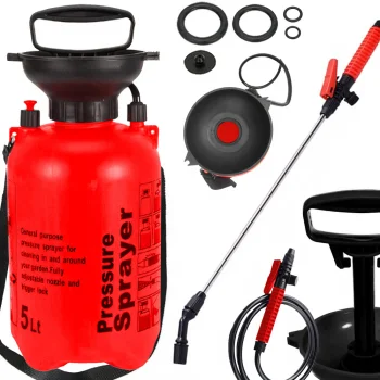 Garden Pressure Sprayer with Long Lance and Strap 5L, Orange
