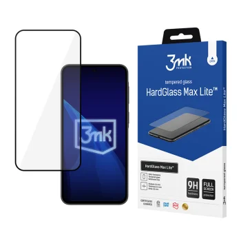 3mk HardGlass Max Lite Tempered Glass for Samsung Galaxy A37, Black