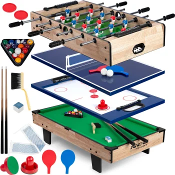 Neo-Sport NS-800 Wooden 4-in-1 Multi Game Table, 80x43x30 cm