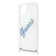 Guess iPhone 12 mini Case Script Vintage, Transparent/Blue