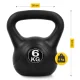 4FIZJO Kettlebell Weight 6 kg, Black