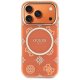 Guess IML Peony Dot MagSafe Phone Case Cover iPhone 17 Pro - Orange