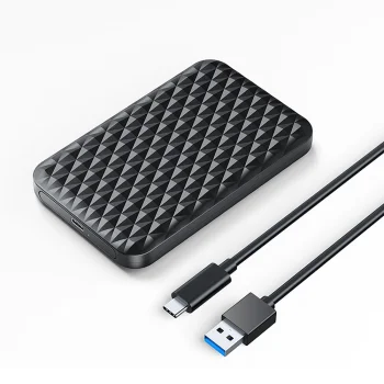 Orico 2520C3-V1 2.5" HDD/SSD USB-C External Drive Enclosure, Black