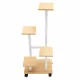 4-Tier Metal Plant Stand for Indoor and Outdoor Use, White
