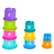 Educational Stacking Cups Pyramid with Numbers and Fruits