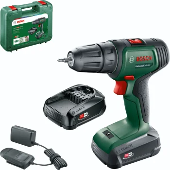 Bosch UniversalDrill 18V-60 Cordless Drill Driver, 2x 2.0 Ah Batteries, Charger