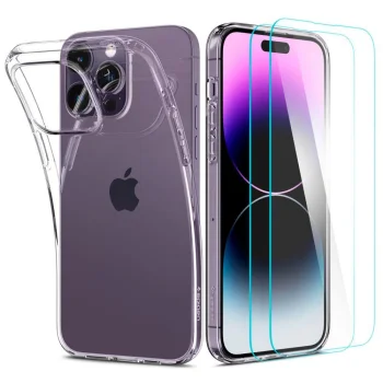 Apple iPhone 14 Pro Max 6.7'' Spigen Crystal Pack ( Liquid Crystal Cover Case + Tempered Glass Screen Protector 2 pcs. )
