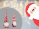 Christmas Gnome with Beard, 48 cm, Grey