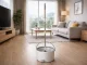 Spin Mop and Bucket Set with Dual Chamber and 2 Microfiber Pads, White