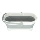 Collapsible Rectangular Mop Bucket with Handle, 15L, Grey