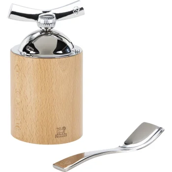 Peugeot Isen Flaxseed Mill, Beech Wood and Stainless Steel, 13 cm
