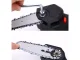 Compact cordless mini chainsaw 4 inch, black