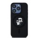 Karl Lagerfeld iPhone 15 Pro Case Silicone Karl & Choupette MagSafe, Black