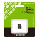 Kingston Canvas Select Plus 64GB microSDXC Card 100MBps, Black