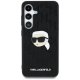 Karl Lagerfeld Leather Monogram Pin Logo Karl Head vāciņš Samsung Galaxy S25 Melns