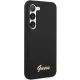 Guess Samsung Galaxy S23 Case Silicone Vintage Gold Logo, Black