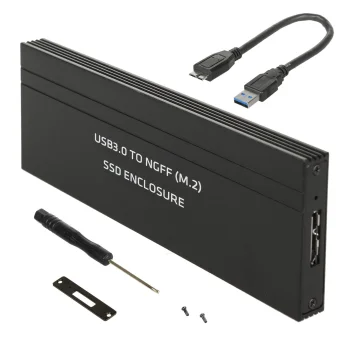Maclean MCE582 M.2 NGFF SSD Enclosure, USB 3.0, Aluminum