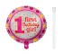 1st Birthday Foil Balloon Party Decoration 18 Inch, Blue or Pink
