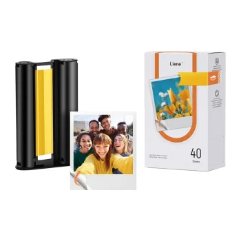 Liene Amber 3x3" Self-Adhesive Photo Paper, 40 Sheets + 1 Cartridge (LA002-65007)