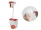 Adjustable Wall Mount Holder for Hair Dryer and Shower Head, White/Orange