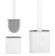 Silicone Toilet Brush with Holder, White