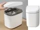 Mini Trash Can with Flip Lid, 2L, White
