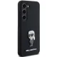 Karl Lagerfeld Samsung Galaxy S24+ Case Silicone Ikonik Metal Pin, Black