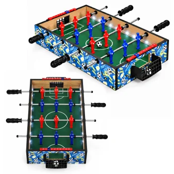 Vaikiškas stalo futbolas ECOTOYS mini 50x30 cm su LED apšvietimu