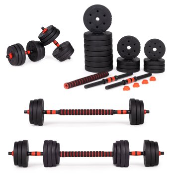 Adjustable Dumbbell and Barbell Set 30 kg (2x15 kg) for Home Gym Fitness
