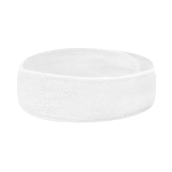 White Terry Cosmetic Headband with Velcro