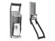 Can and bottle crusher with opener, space-saving design