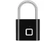Biometric Fingerprint Padlock Waterproof Anti-Theft for Gym Locker Luggage, Black