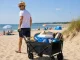 Folding Camping and Beach Wagon 70L, Black
