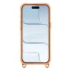 iPhone 17 Crossbody Case with Lanyard & MagSafe Stand, Orange