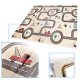 Double-sided Foldable XPE Foam Play Mat Pad Rug for Kids, Elephants-Road, 198x179cm