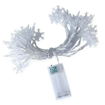 LED Snowflake String Lights, 20 LED, 3m, Warm White