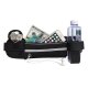 Skriešanas vingrošanas jostas soma telefonam, melna | Running Fitness Belt Waist Bag