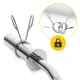 4Fizjo Spring Collars for 50 mm Olympic Barbell, 2 pcs, Silver