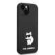 Karl Lagerfeld iPhone 14 Plus case Silicone Ikonik Choupette MagSafe Black