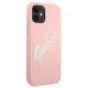 Guess iPhone 12 mini Case Silicone Vintage Script, Pink/Green