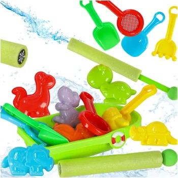 Sand and Water Toy Set with Boat and Molds, 12 pcs