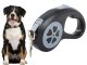 Automatic dog leash with tape, 5m, up to 15kg, black