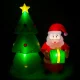 Inflatable Christmas Tree with Santa Claus LED Yard Decoration