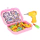 Kids Educational Constructor Tools Set Screwdriver Drill Screws Blocks Unicorn 285 pcs.