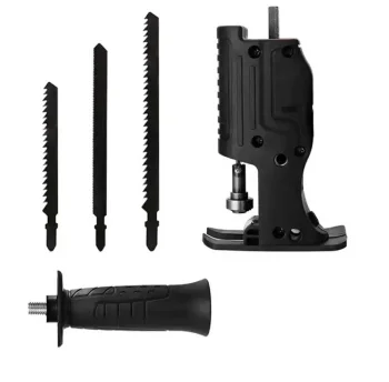 Jigsaw attachment for drill set