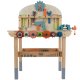 Kruzzel 3-in-1 Wooden Workbench with Tools for Kids, Multicolor